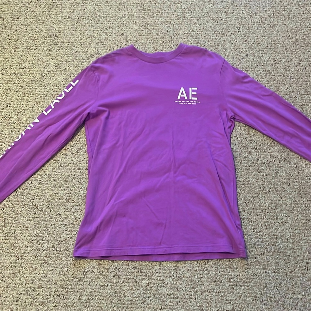 Purple American Eagle Long Sleeve Shirt